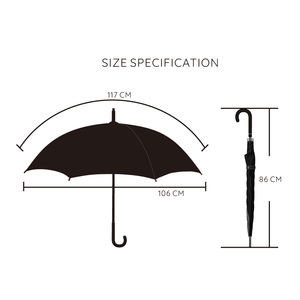 <span class=keywords><strong>Paraguas</strong></span> Clásico Semi-Automático con Mango en J, Apertura Automática, Resistente a los Rayos UV, Recto, para Viaje - Product Image 2