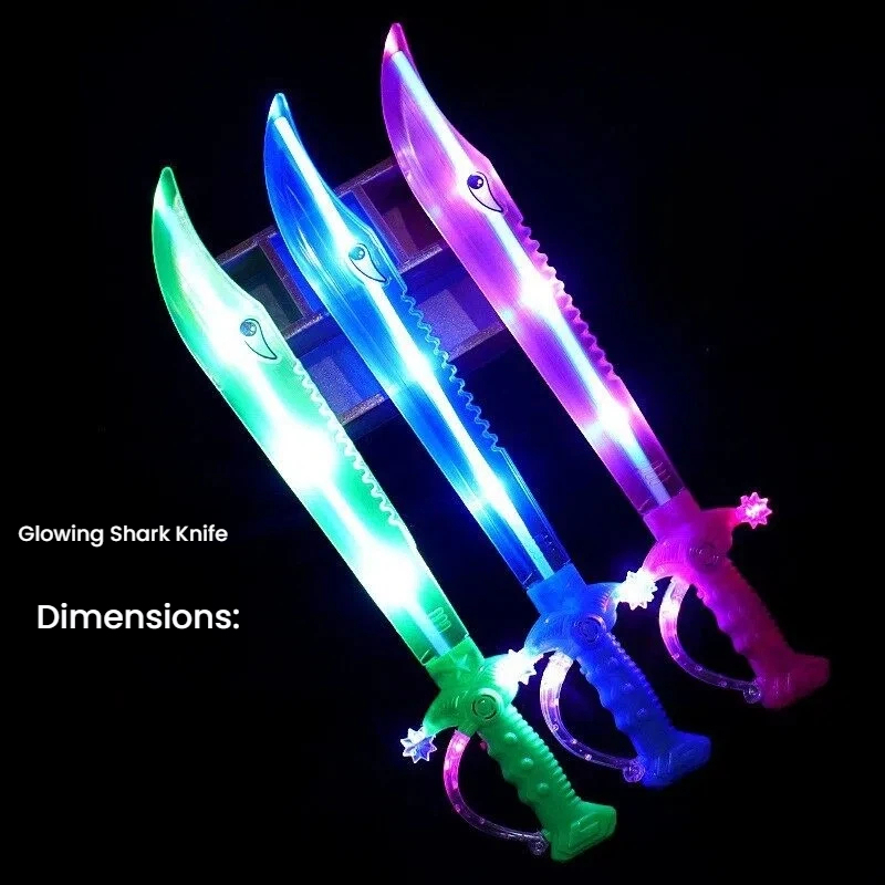 Couteau requin lumineux coloré
