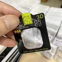 Protecteur d'objectif de caméra 3D en verre trempé 9H ultra-mince et résistant à la saleté pour iPhone 16/15/14 Pro Max/13 Pro/12/11 Plus/8/7/XR
