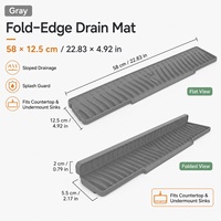 Tapis de drainage en silicone pour évier de cuisine, plateau de rangement pour comptoir