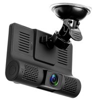 Meilleurs trois caméras 4 pouces 3 objectifs voiture DVR Triple objectif caméra de voiture HD 1080P Dash Cam 170 degrés grand Angle voiture boîte noire