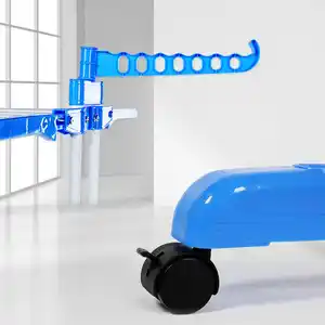 Tripod quần áo đồ lót khô giá có thể gập lại đường sắt quần áo Ngựa Thép không gỉ giặt máy sấy may đứng với hai cánh - Product Image 6