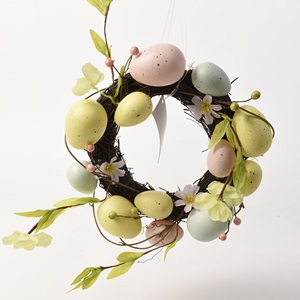 Handmade rattan foam <strong>door</strong> spring egg <strong>wreath</strong> making supplies <strong>easter</strong> <strong>wreath</strong> - Product Image 2
