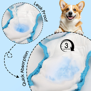 Nobleza confezione di 3 pannolini per cani riutilizzabili pantaloni sanitari per cani in calore e mutandine per cani lavabili mestruali - Product Image 2