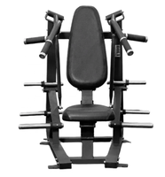 Machine à presser les épaules réglable, à charge libre, pour bras indépendants unilatéraux, avec siège ergonomique et 4 supports de poids, pour entraînement commercial
