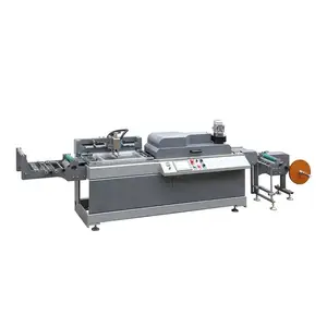 Totalmente automático de uma cor Silk Screen Trademark Printing Garments Ribbon Label Printing Machine