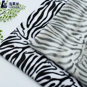 Zebra modello di tessuto del panno morbido di doppio lati del pigiama in tessuto