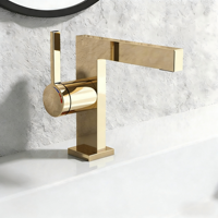 Grifo de Lavabo Monomando Moderno de Alta Calidad, de Latón, Multifuncional, Montado en el Tapa del Lavabo, Acabado Cromado, Grifo Mezclador Blanco