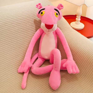 Lindo <span class=keywords><strong>Peluche</strong></span> de <span class=keywords><strong>Pantera</strong></span> <span class=keywords><strong>Rosa</strong></span>, Muñeco de <span class=keywords><strong>Peluche</strong></span> de Animal Travieso, Compañero Reconfortante para Niños - Product Image 5