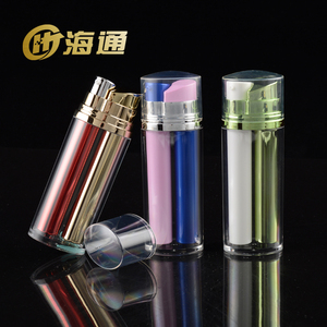 Offre Spéciale Vide Double Tube 2 En 1 Bouteille Double Chambre 30ml 50ml Multi Chambre En Plastique Cosmétique Airless Lotion <span class=keywords><strong>Pompe</strong></span> Bouteilles - Product Image 4