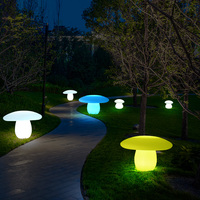 Extérieur Étanche Simple Solaire Paysage Décoratif Cour Lampe IP65 Noël Jardin Éclairage Lumineux Champignon Pelouse