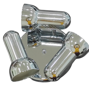 3xE27 Metal <b>Wall</b> Lamp <b>Chrome</b> Finish Indoor <b>Lighting</b> Fixture - Product Image 1