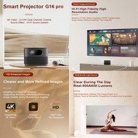 G16 pro Smart Android Mini LED Vidéo Portable 3D 4K 1080P DLP WIFI Projecteur 22500mAh Batterie Pour 4K Cinéma Camping
