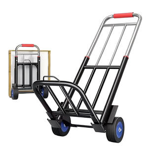 Kleiner, leichter, tragbarer, faltbarer Edelstahl-Trolley mit leisen Rädern für Einkauf, Lebensmittel und Marktstände - Product Image 1
