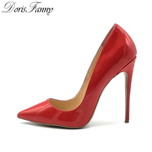 Women's Bridal Formal Shoes Red Patent Leather Upper Customizable Sole Pointed <b>Toe</b> Stiletto Super Fashion Trend Summer Shoes - Product Image 2