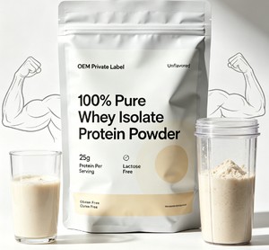 Proteína de Suero de Leche Aislada <span class=keywords><strong>100</strong></span>% Pura, Sin Lactosa, Sin Gluten, Sin Sabor, 25 g de Proteína por Porción, Marca Privada OEM - Product Image 4