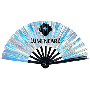 Tùy Chỉnh Gấp Tay Rave Fan Clack Cầm Tay Rave Fan Ba Chiều Laser Màu Sắc Sơn Cho Lễ Hội Cầu Vồng Trang Phục Disco - Product Image 3