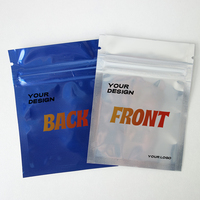 Sac personnalisable 1 Oz 3.5 28G, petits sacs en Mylar/or noir, emballage à fermeture éclair/mini sac en aluminium