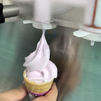 Machine à glace molle verticale entièrement automatique en acier inoxydable, 7 saveurs, pour sundae et glaces en tube – Vente chaude