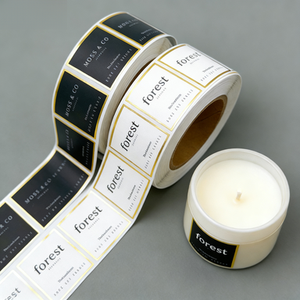 Etiquetas Personalizadas Impermeables con Lámina Dorada Mate para Frascos de Velas, con Impresión de Logotipo Privado, Adhesivo Fuerte, Marca de Lujo - Product Image 3