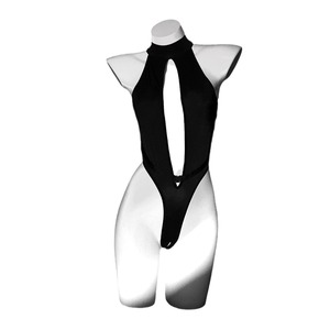 Ensemble de lingerie sexy en jersey de polyester pour femme, body ajouré à entrejambe ouvert - Product Image 4