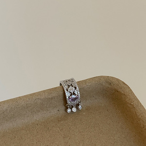 Bague ouverte à pampilles en forme de goutte d'eau pour femmes, légère, luxueuse, rétro, élégante, à la mode, assortie à tout - Product Image 4