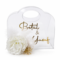 Boîte à dragées personnalisée en acrylique transparent de luxe pour mariage, Nikkah, cadeau sucré, cadeau de mariage en acrylique, chocolat personnalisé pour les invités