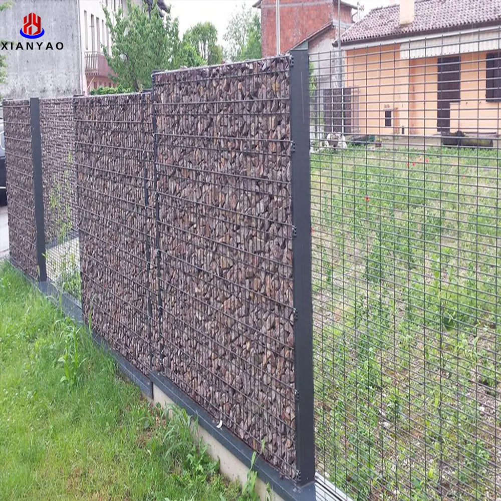 Stein käfig Mesh Burn Korb Fabrik preis Gabion Zaun Preis Gabion Stützmauern