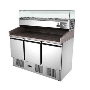 Table de préparation de Pizza, <span class=keywords><strong>comptoir</strong></span> en marbre, en acier inoxydable, <span class=keywords><strong>professionnel</strong></span>, en granit - Product Image 4