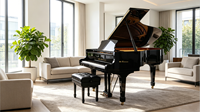 Décoration de maison de luxe, grand piano, cadeau pour musicien, grand piano