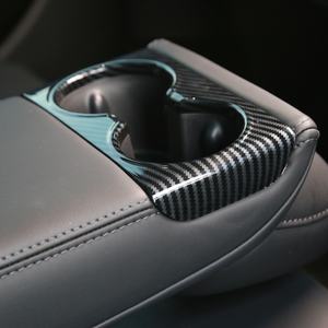 Cubierta de Fibra de Carbono para el Portavasos del Asiento Trasero, Compatible con Tesla Model Y Renovado, Juniper Performance - Product Image 6