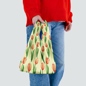 小号优质方便210T便利店可重复使用尼龙购物袋可折叠伞绳塑料袋 - Product Image 3