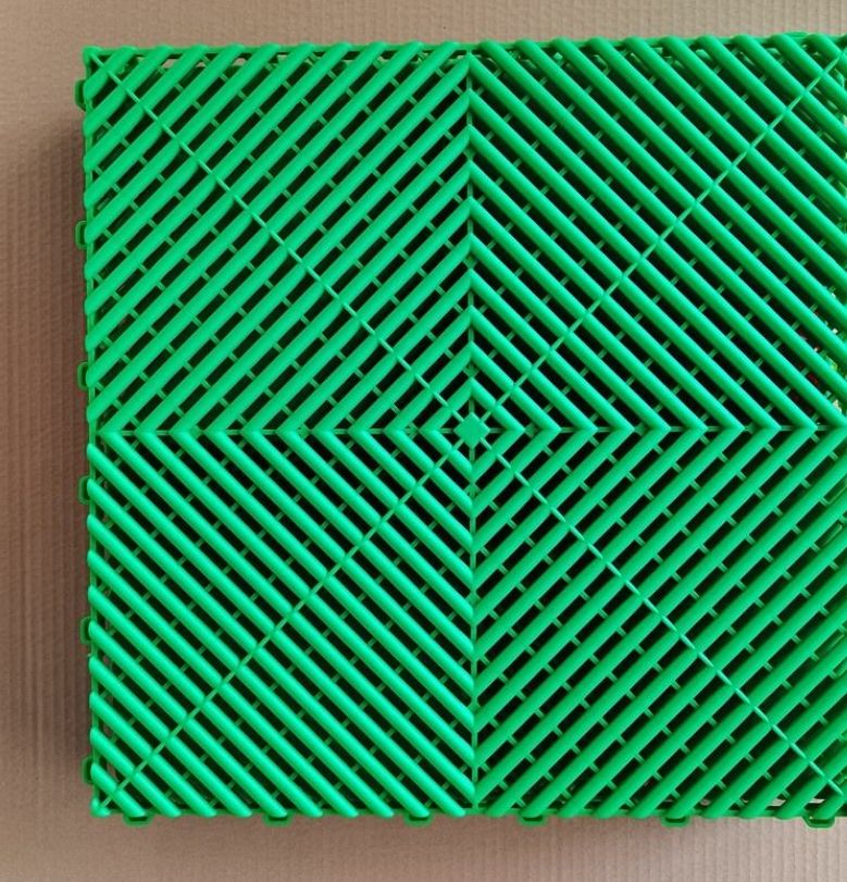 Durable Modern Water-resistant Decking Easy-clean Pp Material Indoor Car Wash Floor Mat Parquet Texture Plain Plastic Flooring