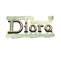 Plaque de marque en alliage de zinc avec étiquette à lettres - Accessoire logo métallique pour sacs, sacs à main et chaussures