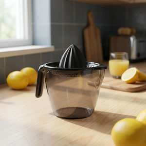 Presse-citron manuel CATEEM en plastique PP sans BPA, avec 2 tasses doseuses, portable, durable et facile à nettoyer pour des jus frais - Product Image 2