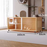 Maison pour chat moderne à roulettes, imperméable, monocouche, avec design panoramique pour petits chats