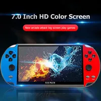 Console de Jeu Portable Classique X12 Plus Écran HD 1080P de 7 Pouces Style PSP3000 avec Jeux Intégrés, Double Joystick, Grande Autonomie, Lecteur Vidéo et E-Book