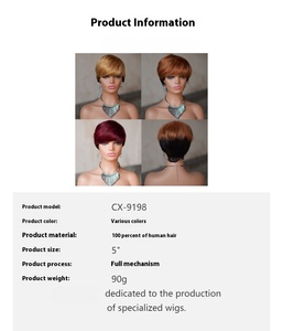 Short <strong>Pixie</strong> Cut Human <strong>Hair</strong> Wig for <strong>Black</strong> Women <strong>Black</strong> and Blonde Color Short Human <strong>Hair</strong> Wig for Women Layered Short <strong>Haircut</strong> Wig - Product Image 6