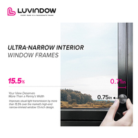 Fenêtres à battants minimalistes à cadre ultra-fin avec moustiquaire magnétique, transmission de lumière de 15,5 %, insonorisées pour villa résidentielle moderne