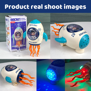 Zhorya Điện Ma Thuật Nhảy Bạch Tuộc Đồ Chơi Không Gian Tên Lửa Ánh Sáng Âm Nhạc Nhựa Chiếu Phun Đồ Chơi - Product Image 5