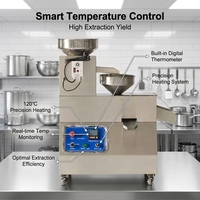 Presse à huile en acier au carbone et acier inoxydable, 15 kg/h, équipement d'extraction d'huile automatique commercial