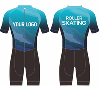 Ensemble de maillots de course à pied pour patinage de vitesse par compression, triathlon, cyclisme, sport, combinaison de maillots de saut à roulettes