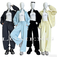 Ensembles de survêtements printemps pour femmes : sweat à capuche zippé et pantalon de jogging coupe ample – Tenue de sport athleisure 2 pièces