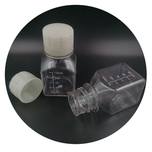 Plastic Storage PETG Square Culture Media Bottle Polycarbonate Media Bottle