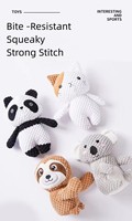Jouets à mâcher en peluche vocale durable pour animaux de compagnie, jouet couineur en peluche pour chiot, pour le nettoyage des dents et la mastication interactive