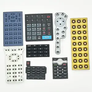 Factory Customized Conductive Silicone Rubber Keypad Button With Conductive Pill Conductive Ink