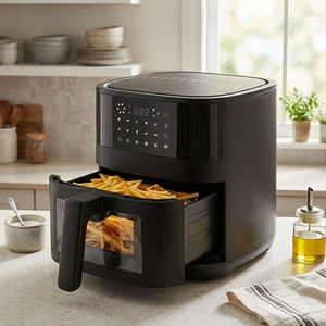 Sudex 10L Dual Hinged Door Air Fryer Oven Large Capacity Stainless Steel Digital Touch Screen Bluetooth App <b>Control</b> Home Use - Product Image 5