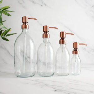 <span class=keywords><strong>Bouteille</strong></span> de distributeur de shampoing <span class=keywords><strong>d</strong></span>'<span class=keywords><strong>apothicaire</strong></span> en verre transparent réutilisable de 16oz 500ml avec <span class=keywords><strong>d</strong></span>écor industriel 32oz 1L - Product Image 3