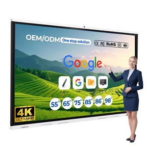 Tableau blanc interactif numérique intelligent USB 4K à écran tactile double OS de 55, 65, 75, 85, 86 <span class=keywords><strong>et</strong></span> 98 pouces pour usine - Product Image 1