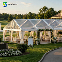 Tente de réception modulaire en alliage d'aluminium et tissu PVC, imperméable, transparente, quatre saisons, pour mariage et événements